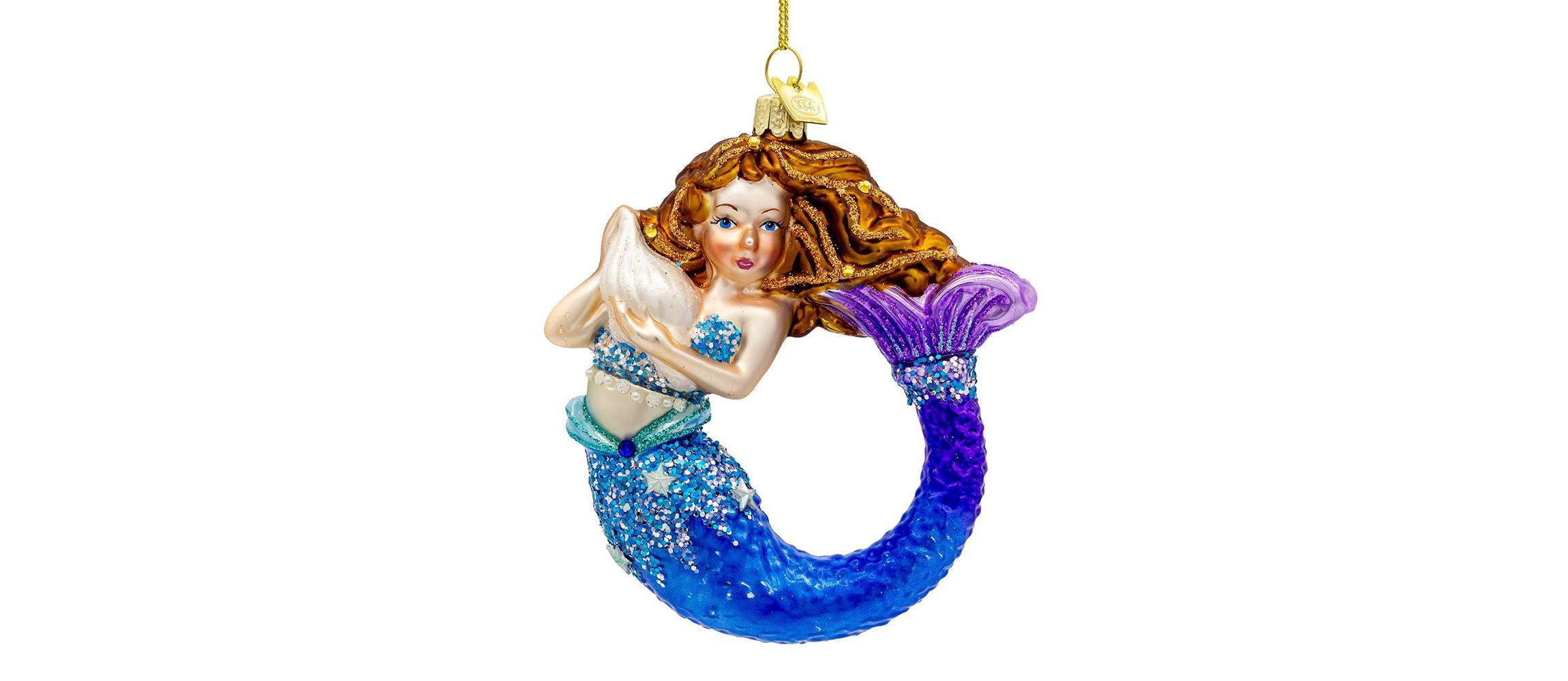 4.5-Inch Bellissimo Glass Mermaid Ornament