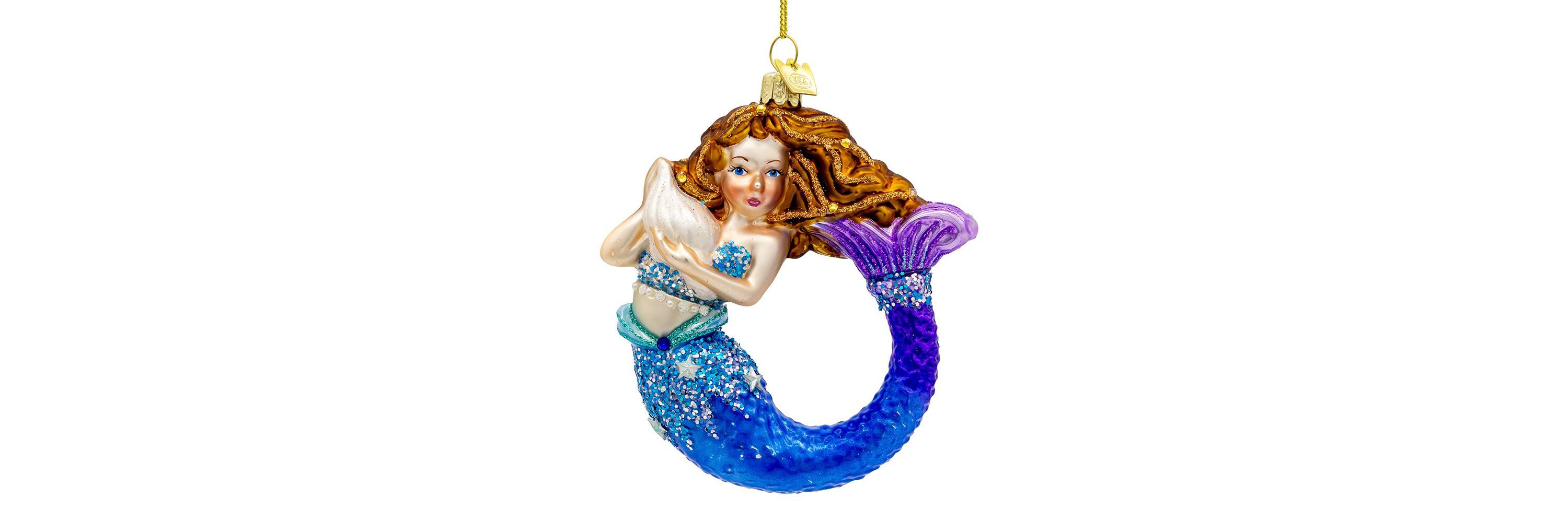 4.5-Inch Bellissimo Glass Mermaid Ornament