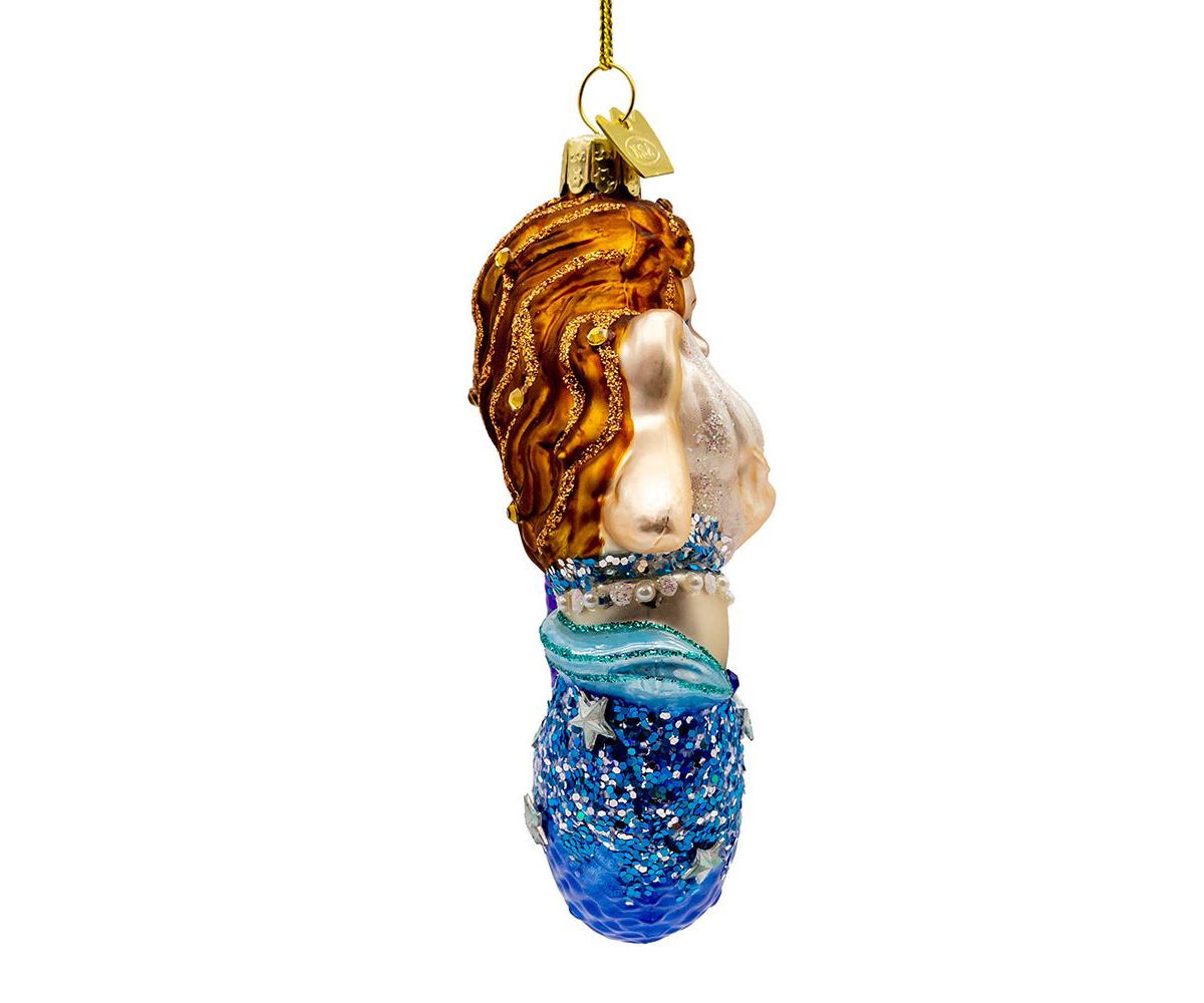4.5-Inch Bellissimo Glass Mermaid Ornament