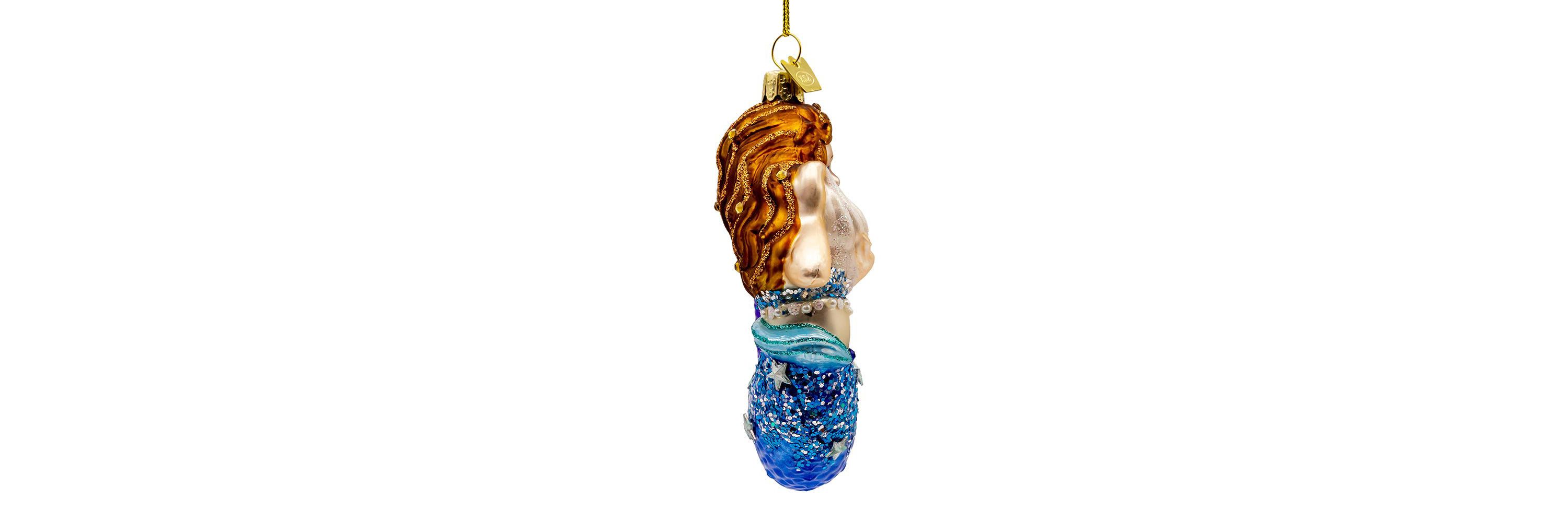 4.5-Inch Bellissimo Glass Mermaid Ornament
