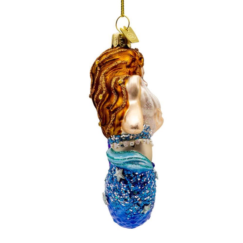 4.5-Inch Bellissimo Glass Mermaid Ornament