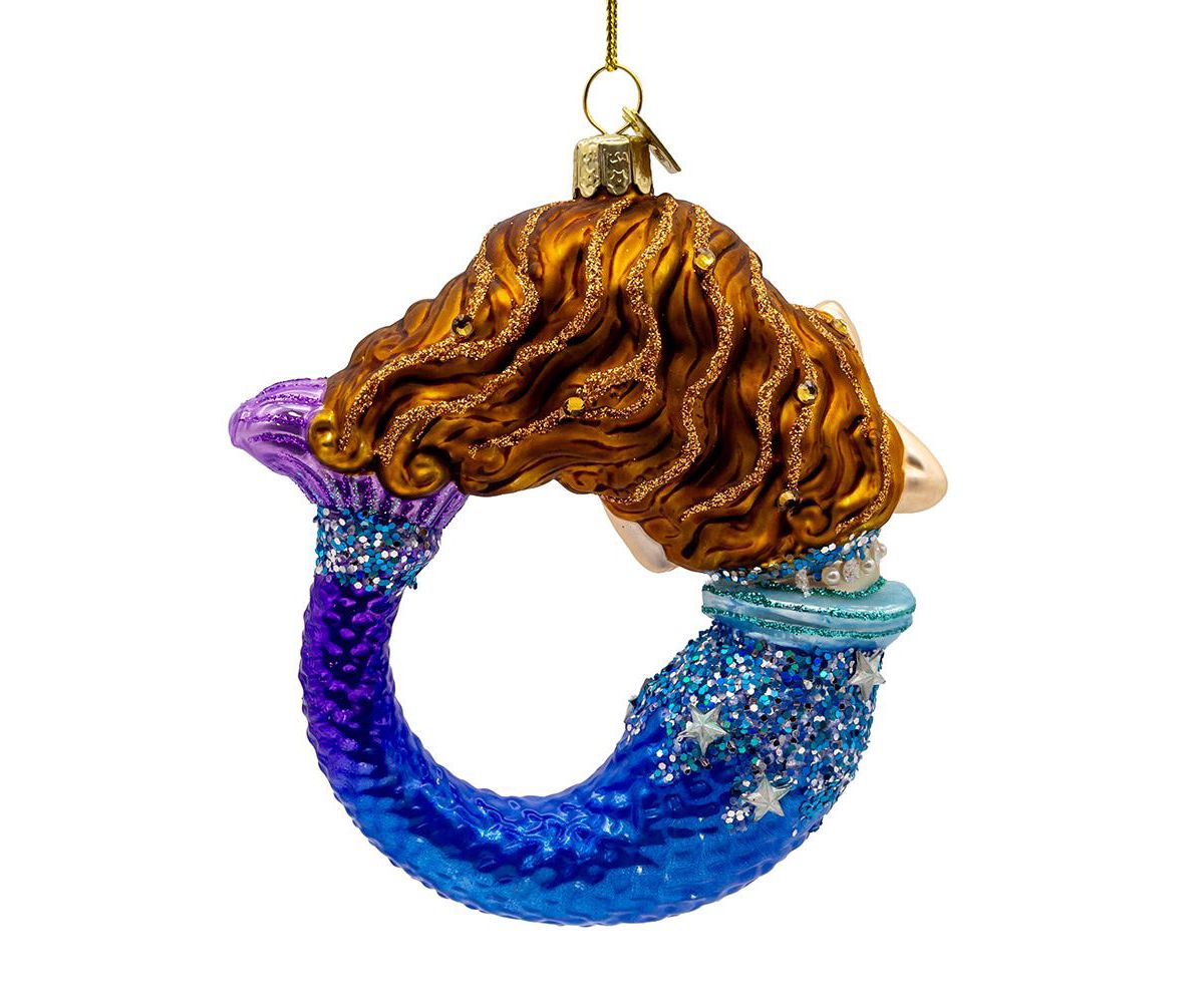 4.5-Inch Bellissimo Glass Mermaid Ornament