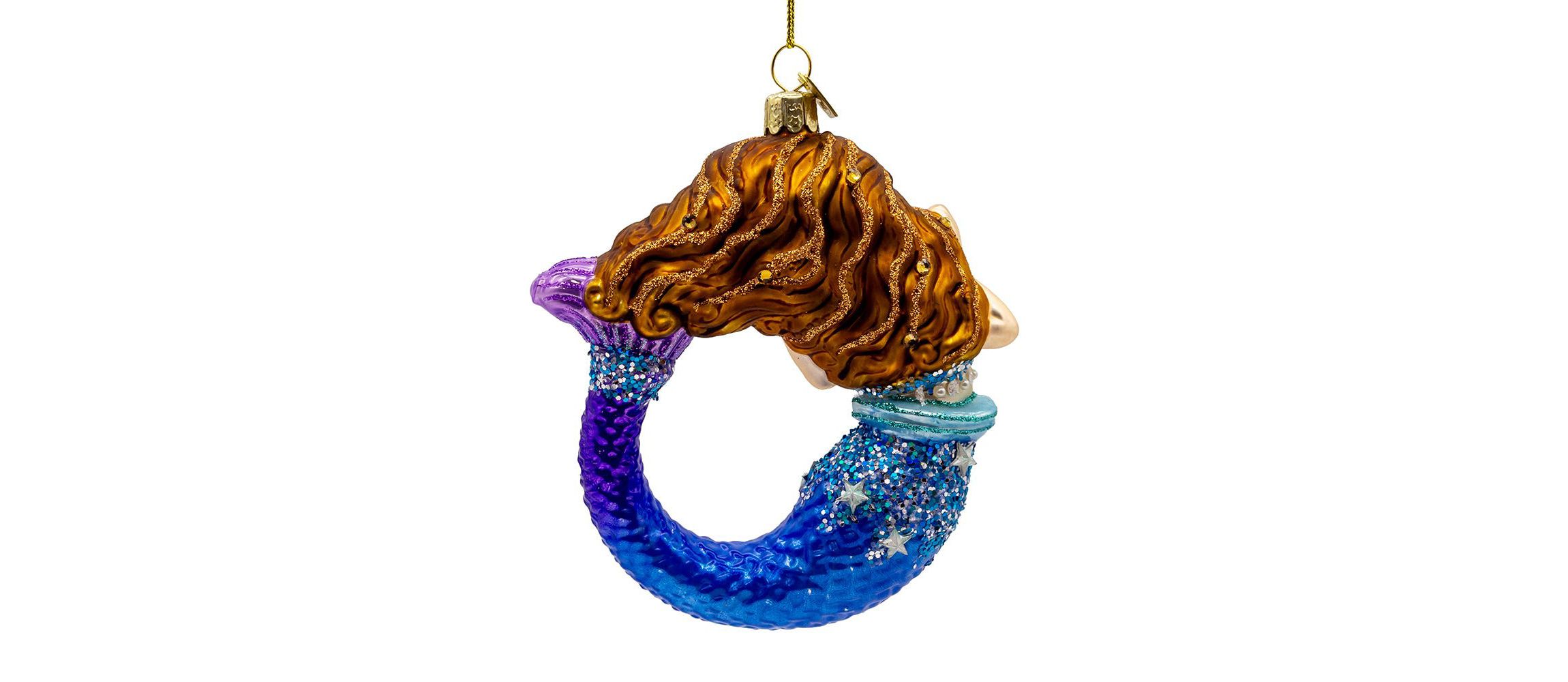 4.5-Inch Bellissimo Glass Mermaid Ornament