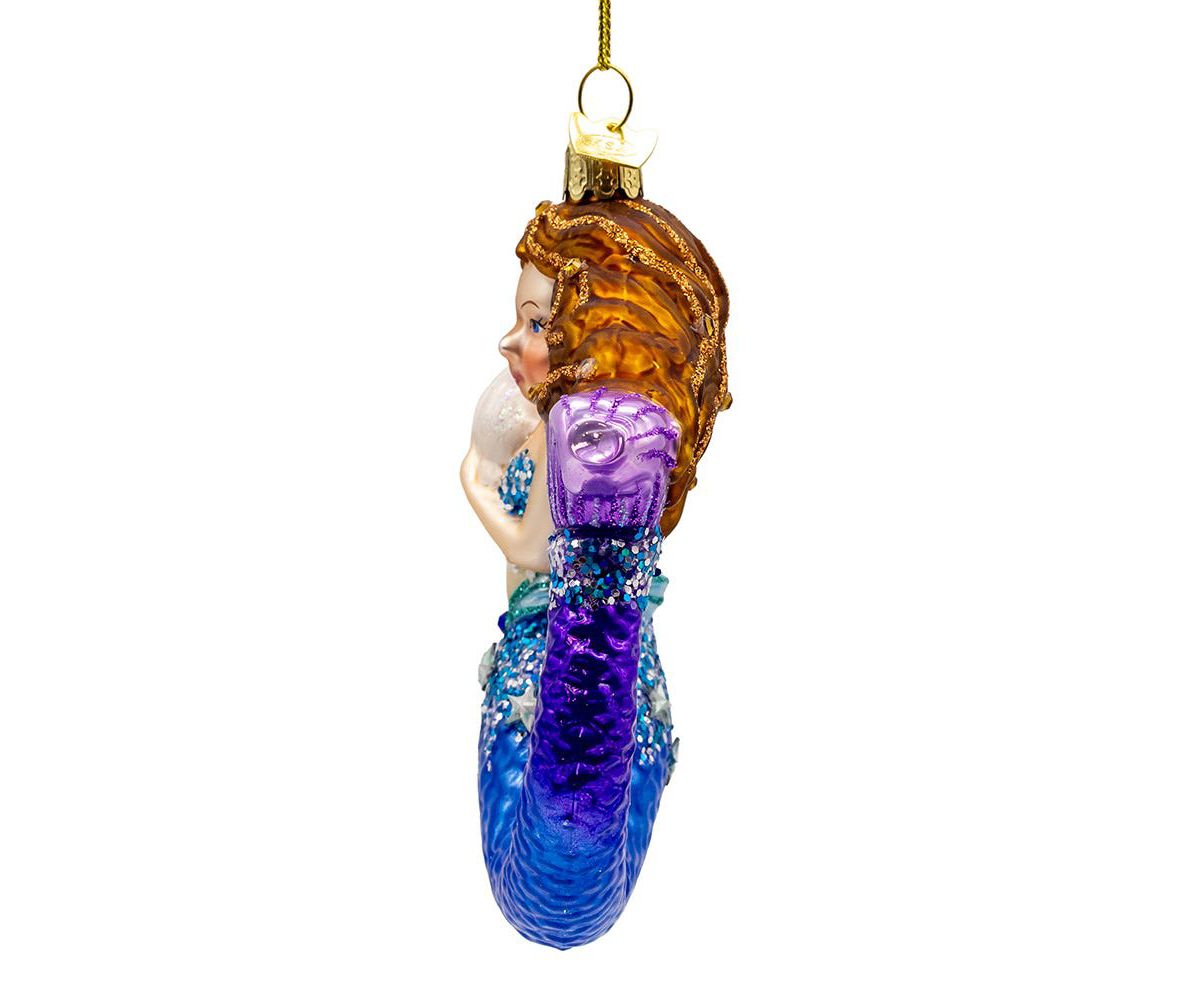 4.5-Inch Bellissimo Glass Mermaid Ornament