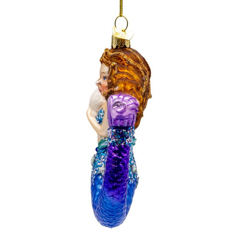 4.5-Inch Bellissimo Glass Mermaid Ornament