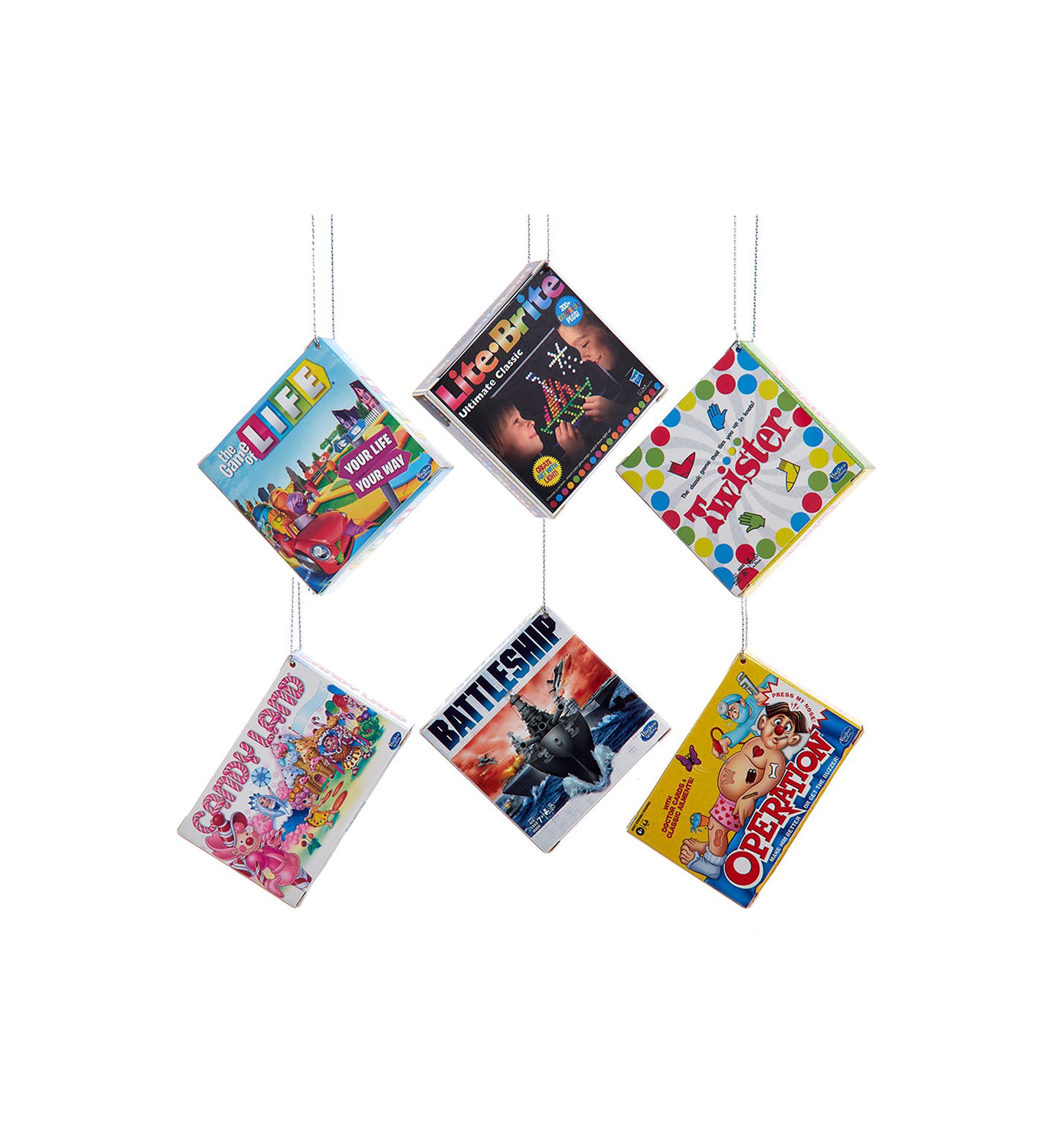 3.5-Inch Hasbro Board Games 6-Piece Ornament Set
