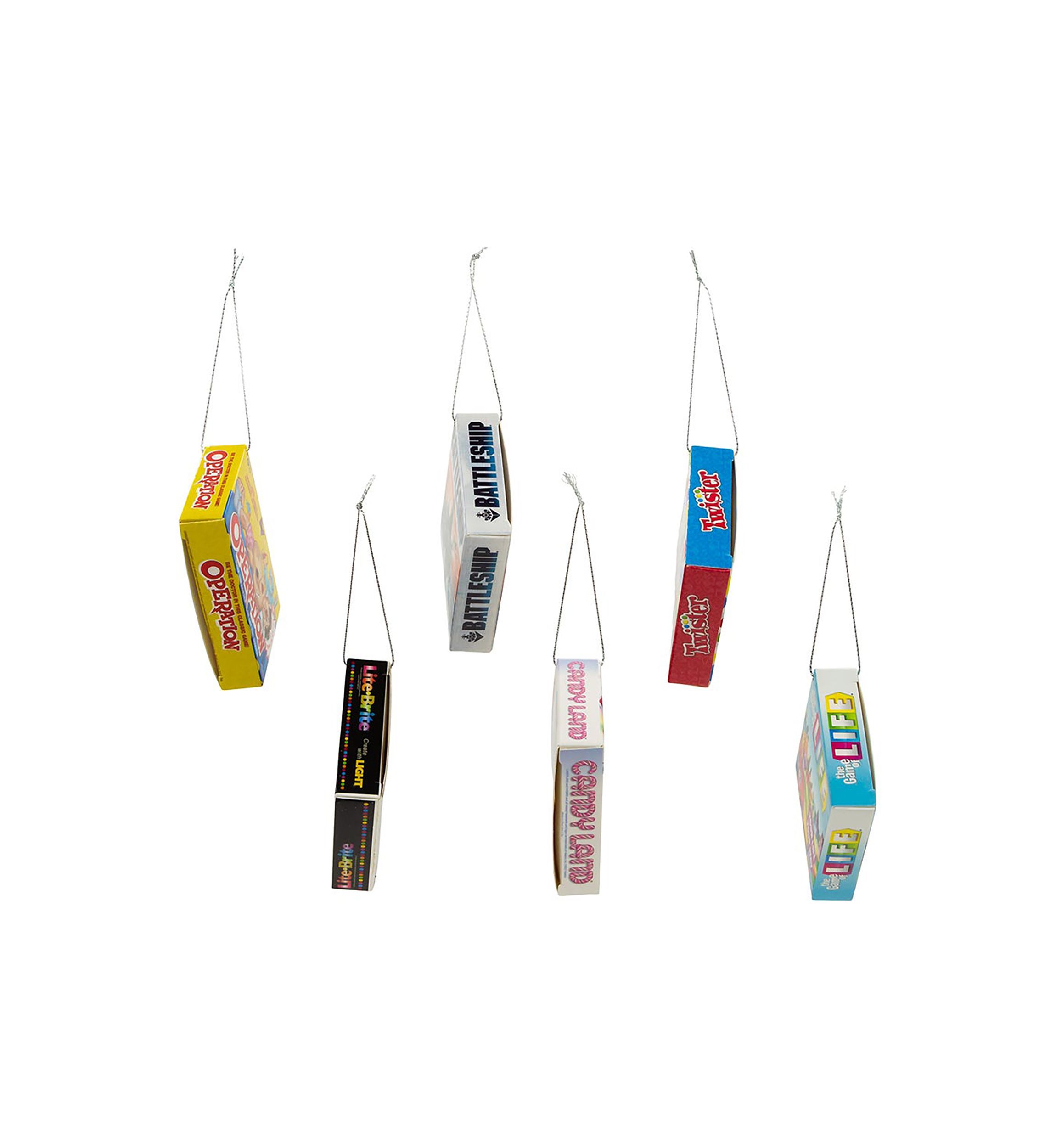 3.5-Inch Hasbro Board Games 6-Piece Ornament Set