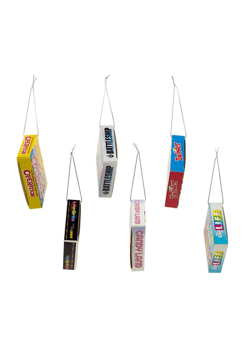 3.5-Inch Hasbro Board Games 6-Piece Ornament Set