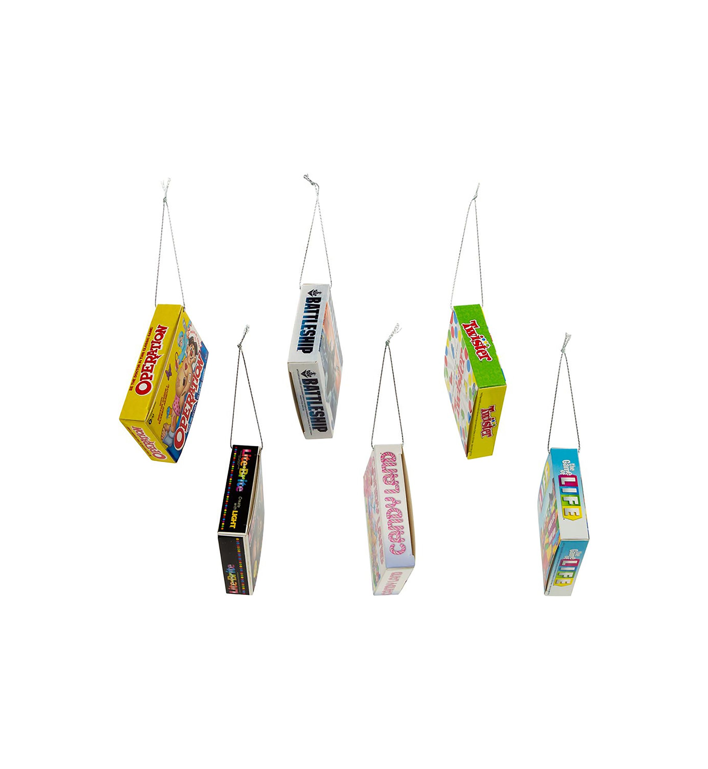 3.5-Inch Hasbro Board Games 6-Piece Ornament Set