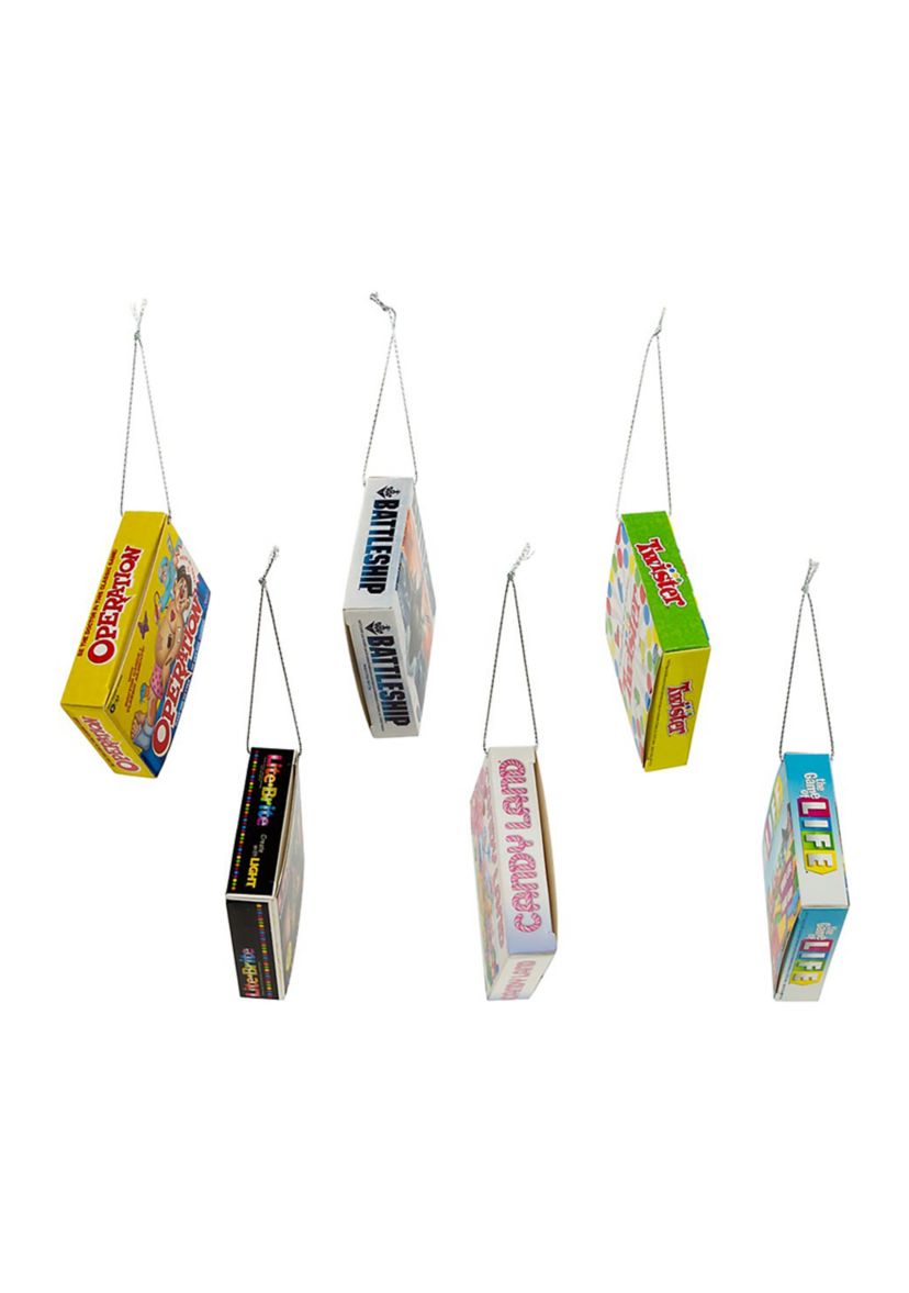 3.5-Inch Hasbro Board Games 6-Piece Ornament Set
