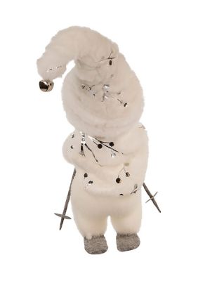 10-Inch Skiing Snowman Table Piece