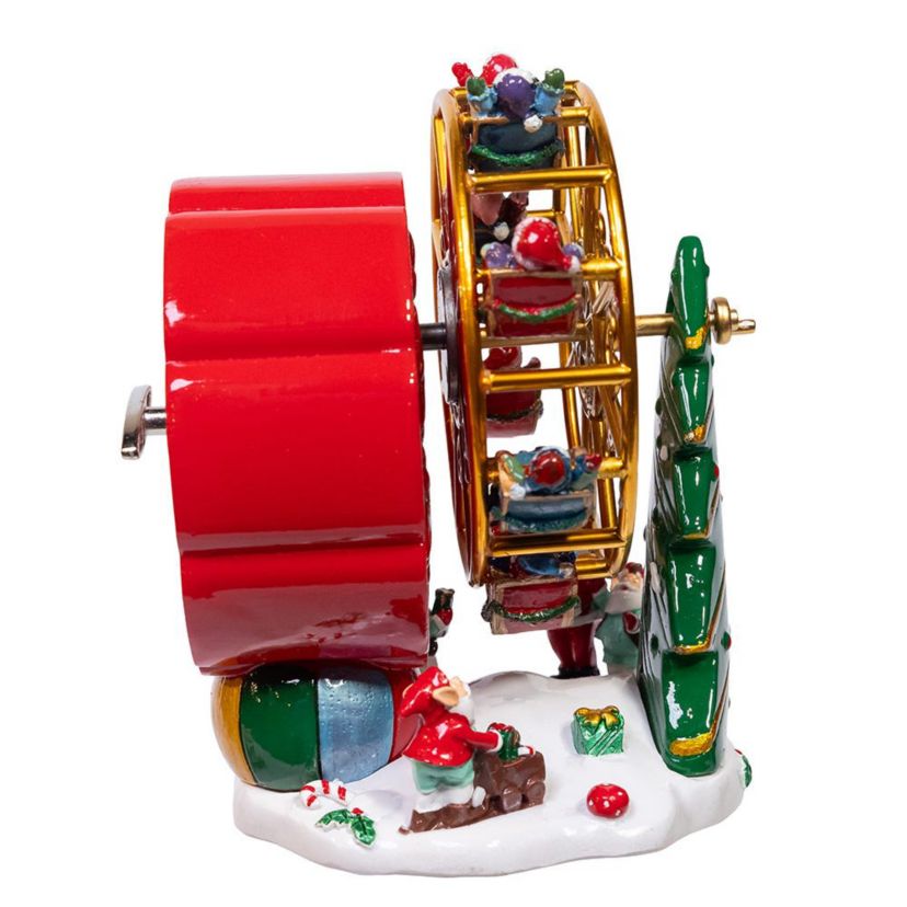 5.5-Inch Wind-Up Musical Ferris Wheel Table Piece
