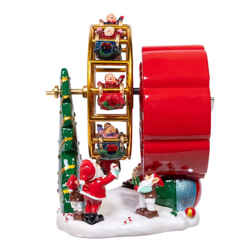 5.5-Inch Wind-Up Musical Ferris Wheel Table Piece