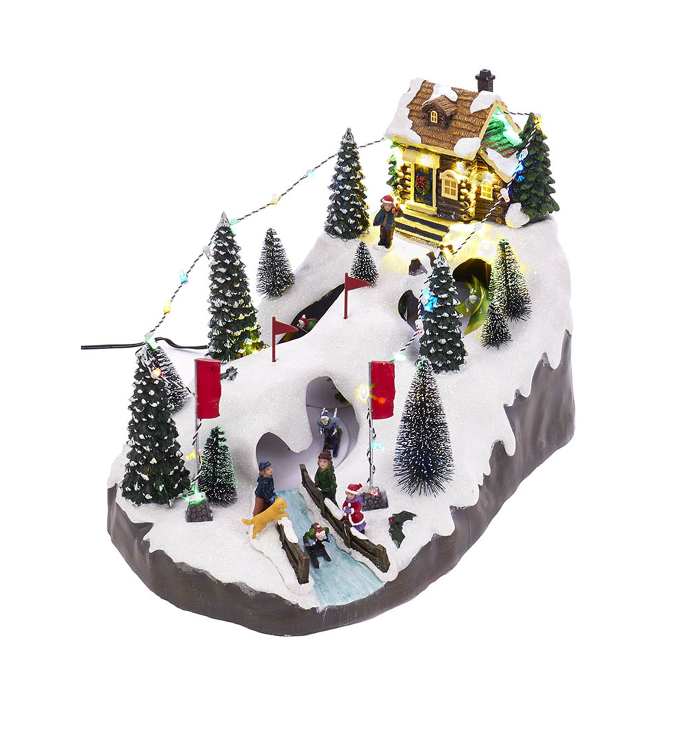  Motion LED Christmas Skiing Village 