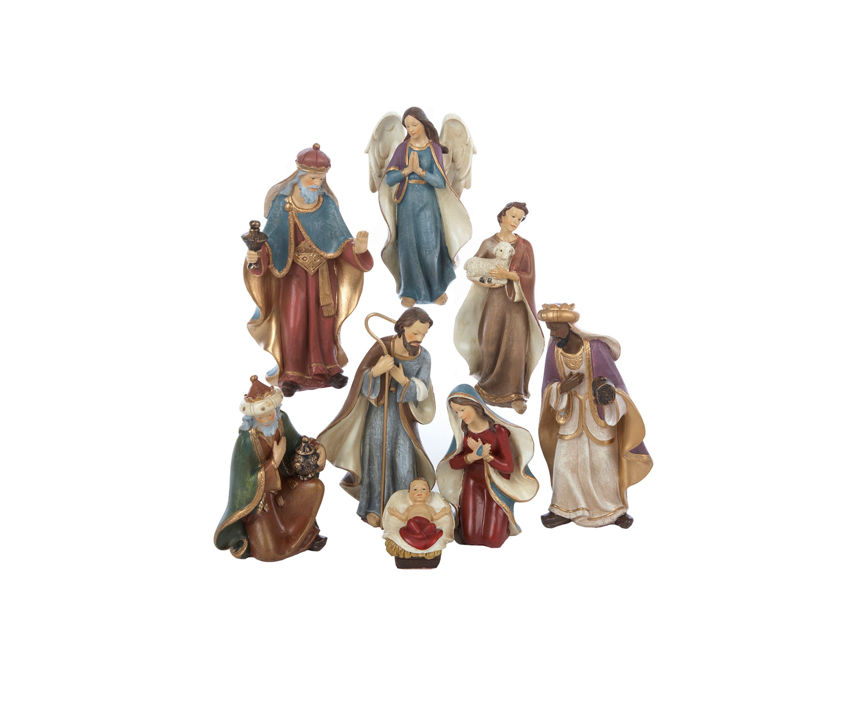 8-Piece 6.25" Resin Nativity Set