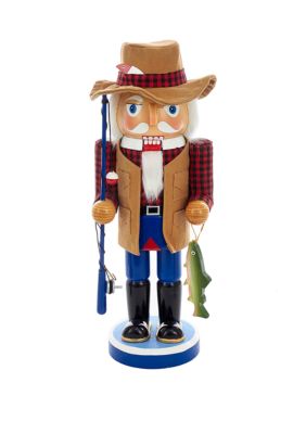  15-Inch Wooden Fisherman Nutcracker    