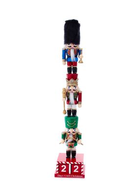 Stacked Miniature Nutcracker with Calendar