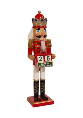 15-Inch Red King Nutcracker with Calendar