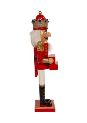 15-Inch Red King Nutcracker with Calendar