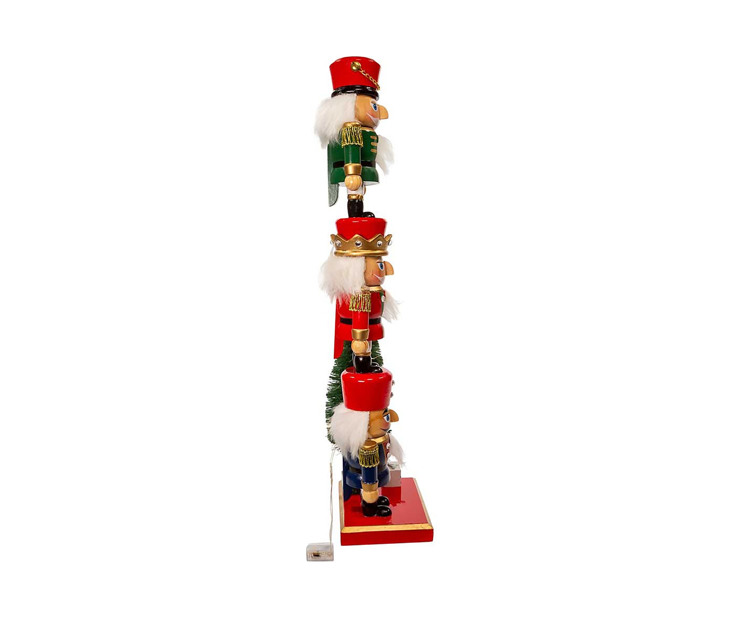 18-Inch Battery Operated Nutcracker with Light Up Tree