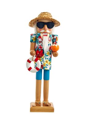 15-Inch Beach Santa Nutcracker