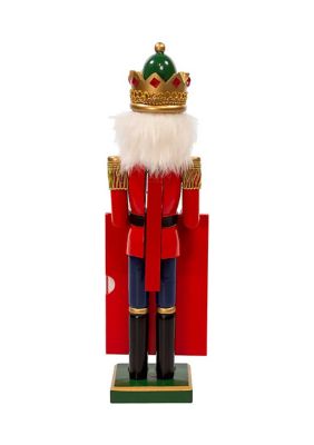 15-Inch Nutcracker King Holding Picture Frame