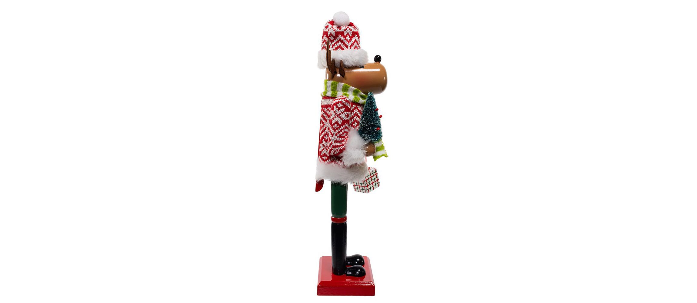 Kurt Adler 15-Inch Wooden Reindeer Nutcracker