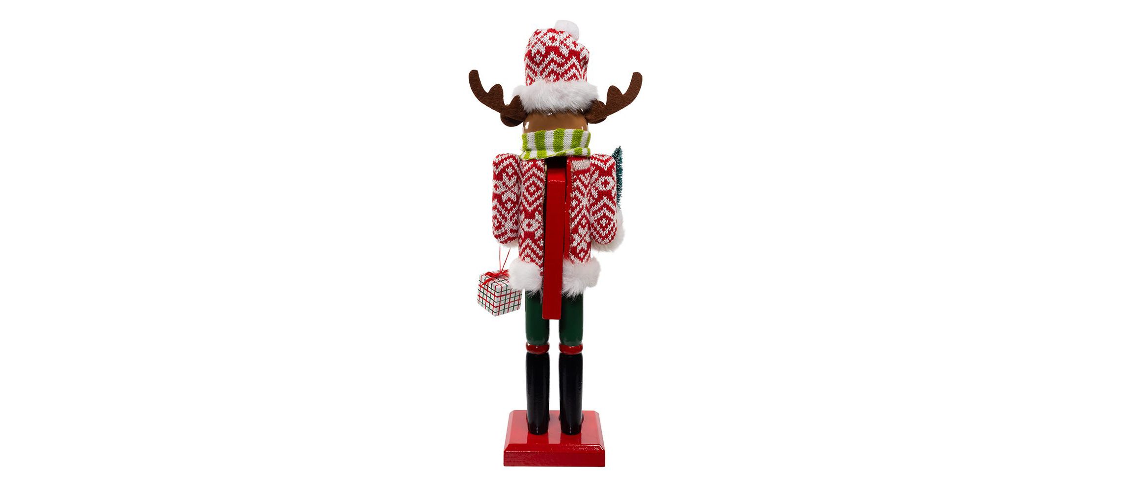 Kurt Adler 15-Inch Wooden Reindeer Nutcracker