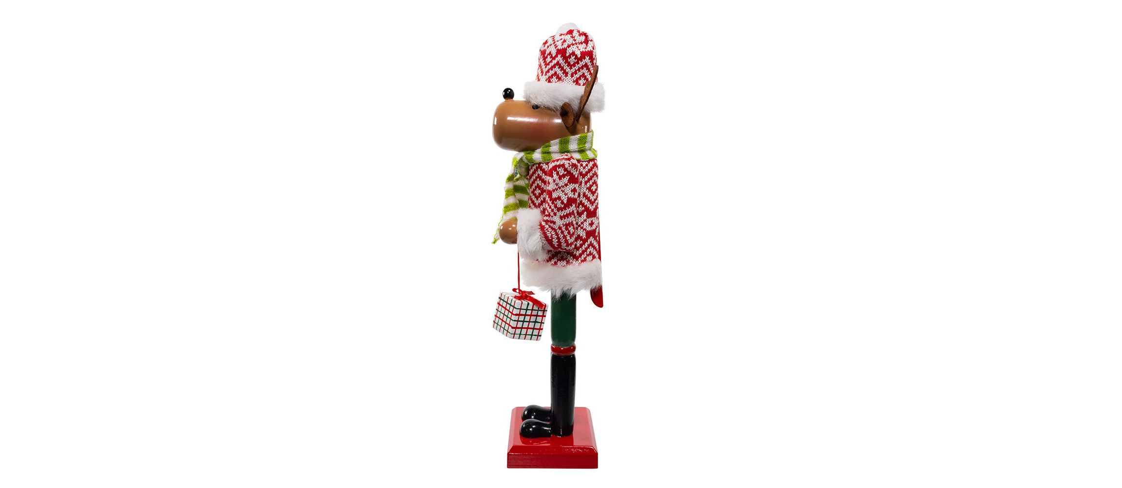 Kurt Adler 15-Inch Wooden Reindeer Nutcracker