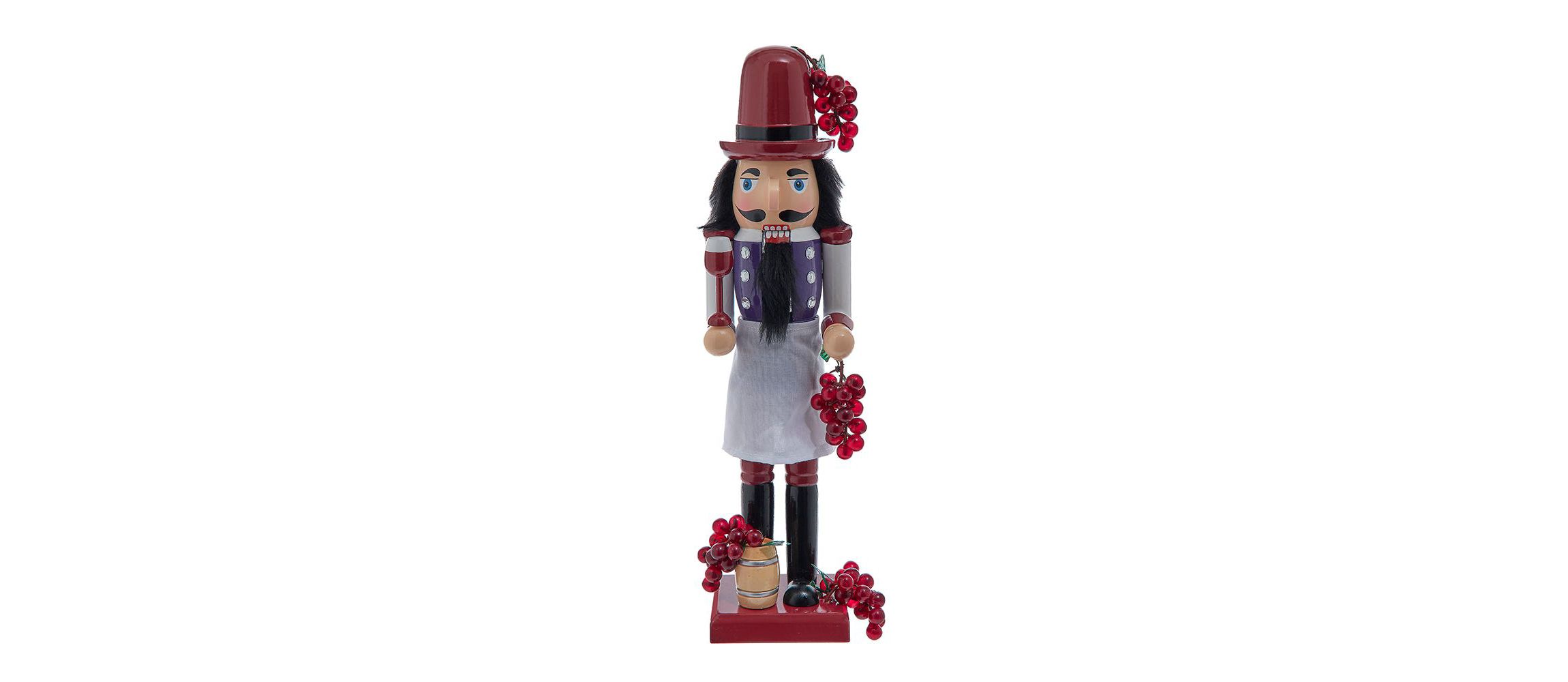 Kurt Adler 15-Inch Wooden Wine Nutcracker