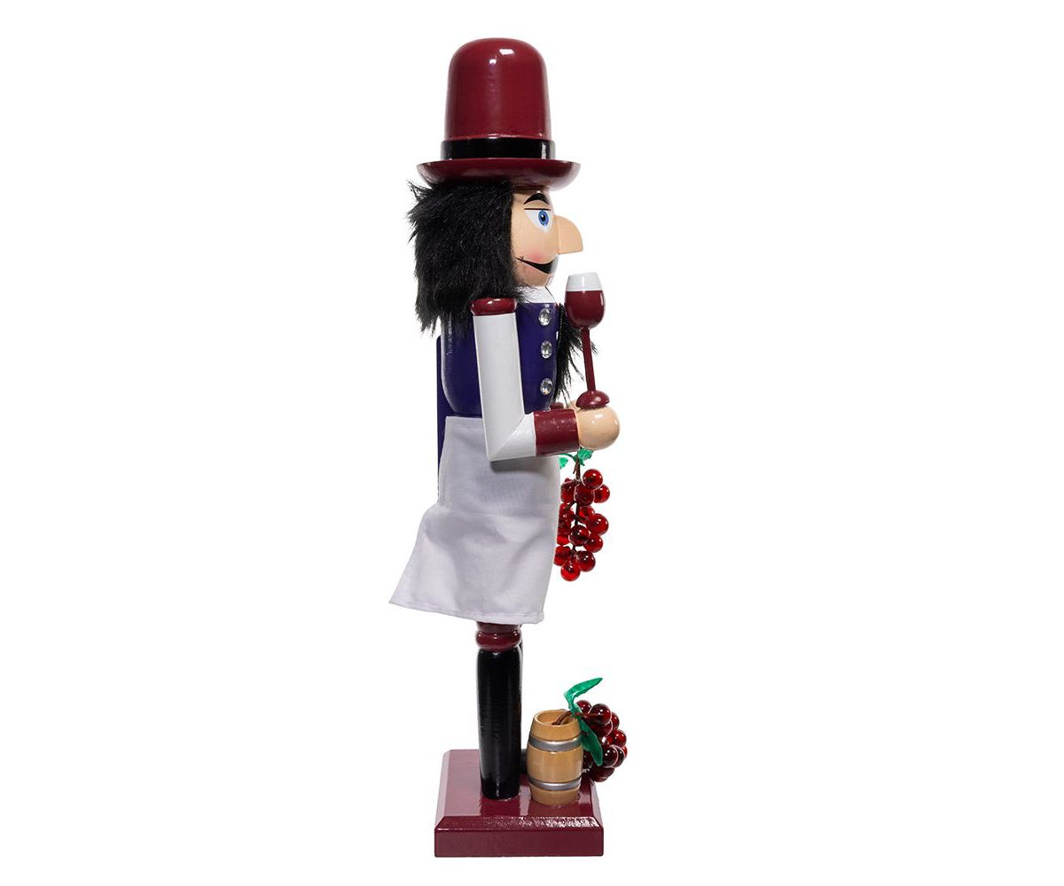 Kurt Adler 15-Inch Wooden Wine Nutcracker