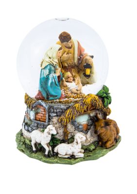 Musical Holy Family Snow Globe