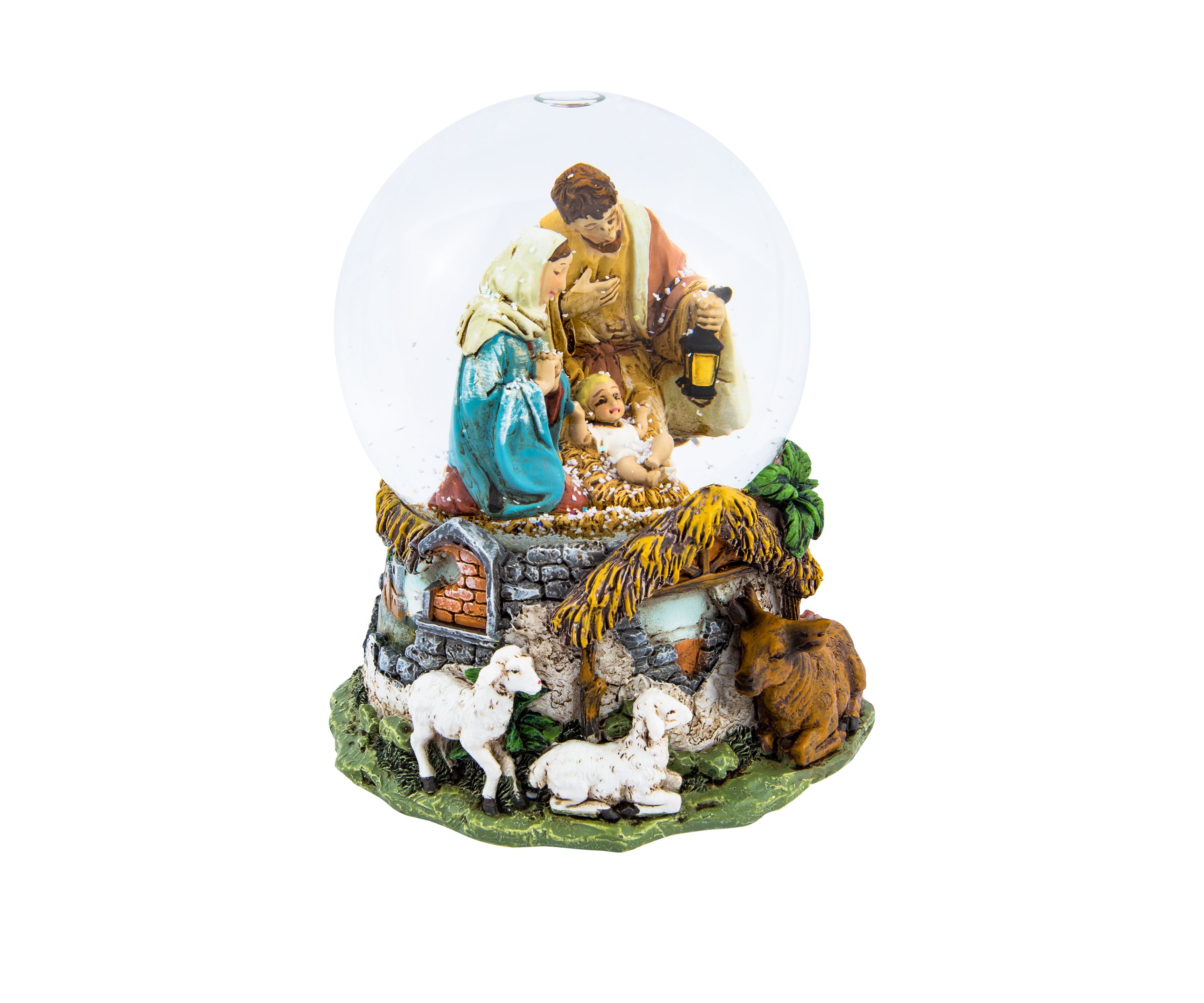 Musical Holy Family Snow Globe