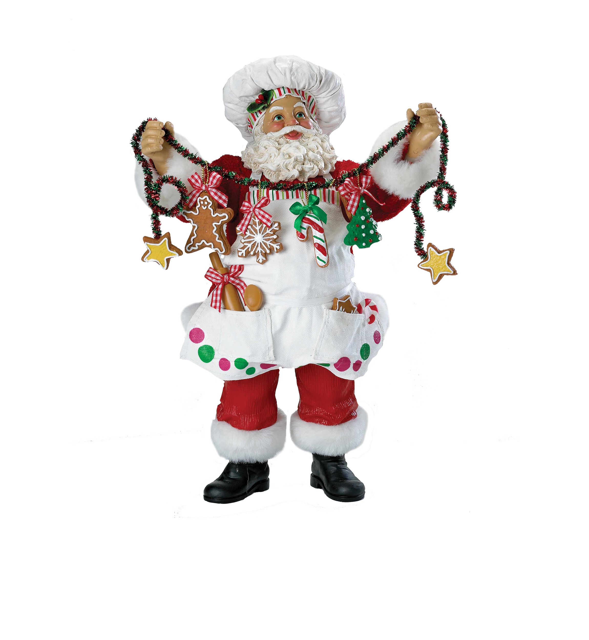 12" Fabriché Christmas Chef Santa