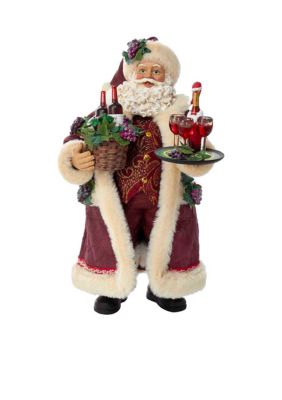 11.5" Fabriché Santa with Wine Basket