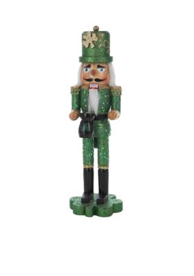 Wooden Irish Nutcracker on Shamrock Base