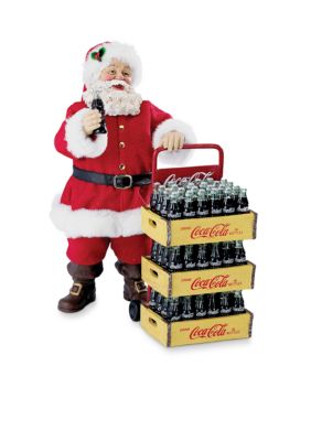 Coca-Cola Santa With Delivery Cart Set