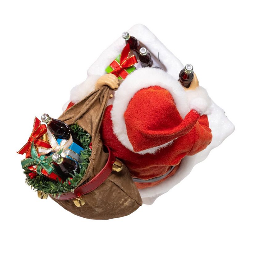 10.5-Inch Coca-Cola Santa in Chimney Christmas Tablepiece