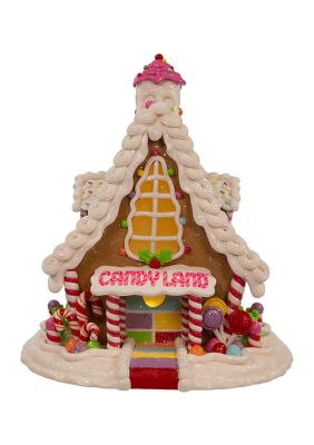 11.5-Inch Battery Operated Lit Candyland Gingerbread House Table Piece