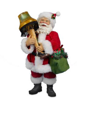 Kurt S. Adler Leg Lamp Fabriche Santa With Light, Black