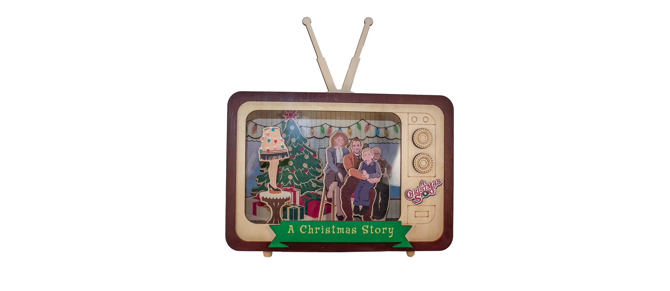 7-Inch A Christmas Story Battery Operated LED Lighted Musical TV Table Piece