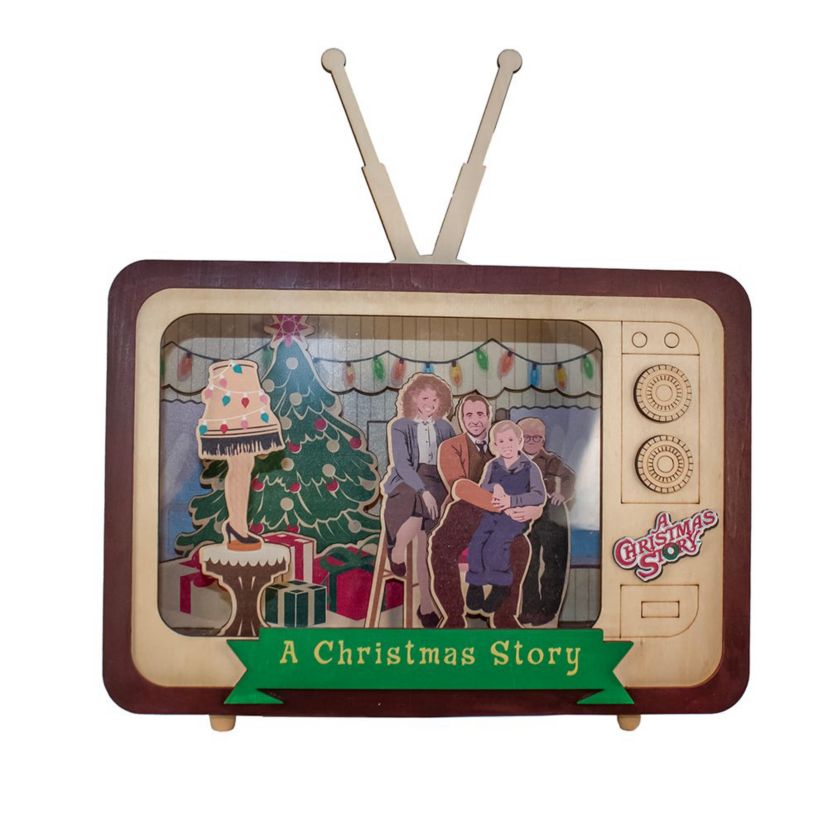 7-Inch A Christmas Story Battery Operated LED Lighted Musical TV Table Piece