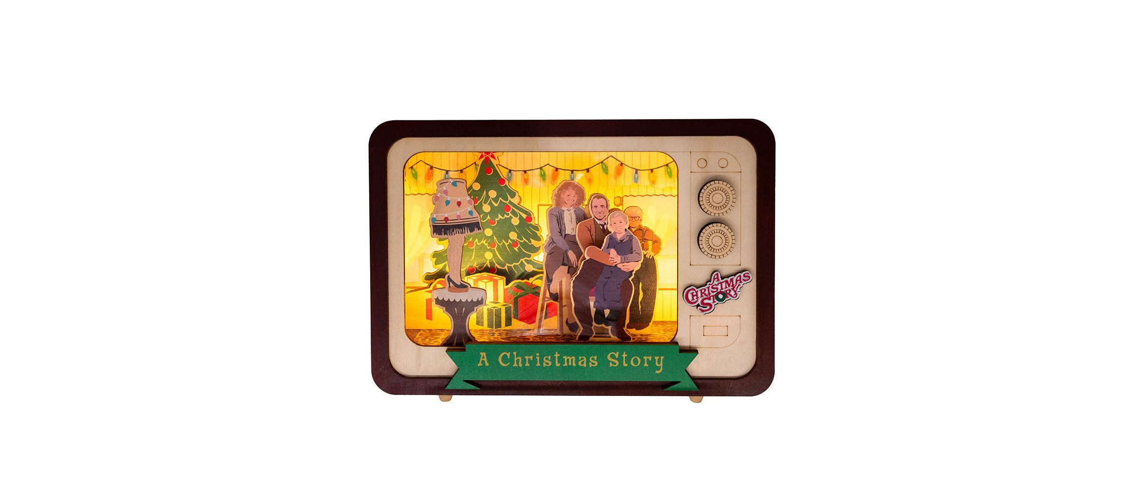 7-Inch A Christmas Story Battery Operated LED Lighted Musical TV Table Piece