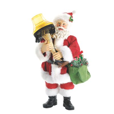 10Inch A Christmas Story Fabriché Battery Operated Lighted Leg Lamp Table Piece