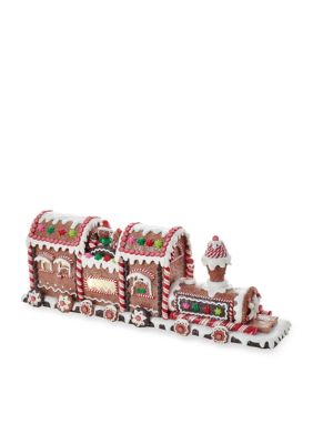 Gingerbread LED Train Tablepiece