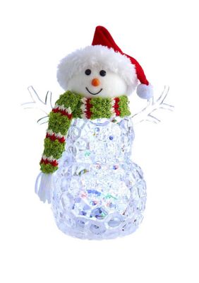 Kurt S. Adler 9.45 Inch Battery-Operated Light-Up Snowman Table Piece