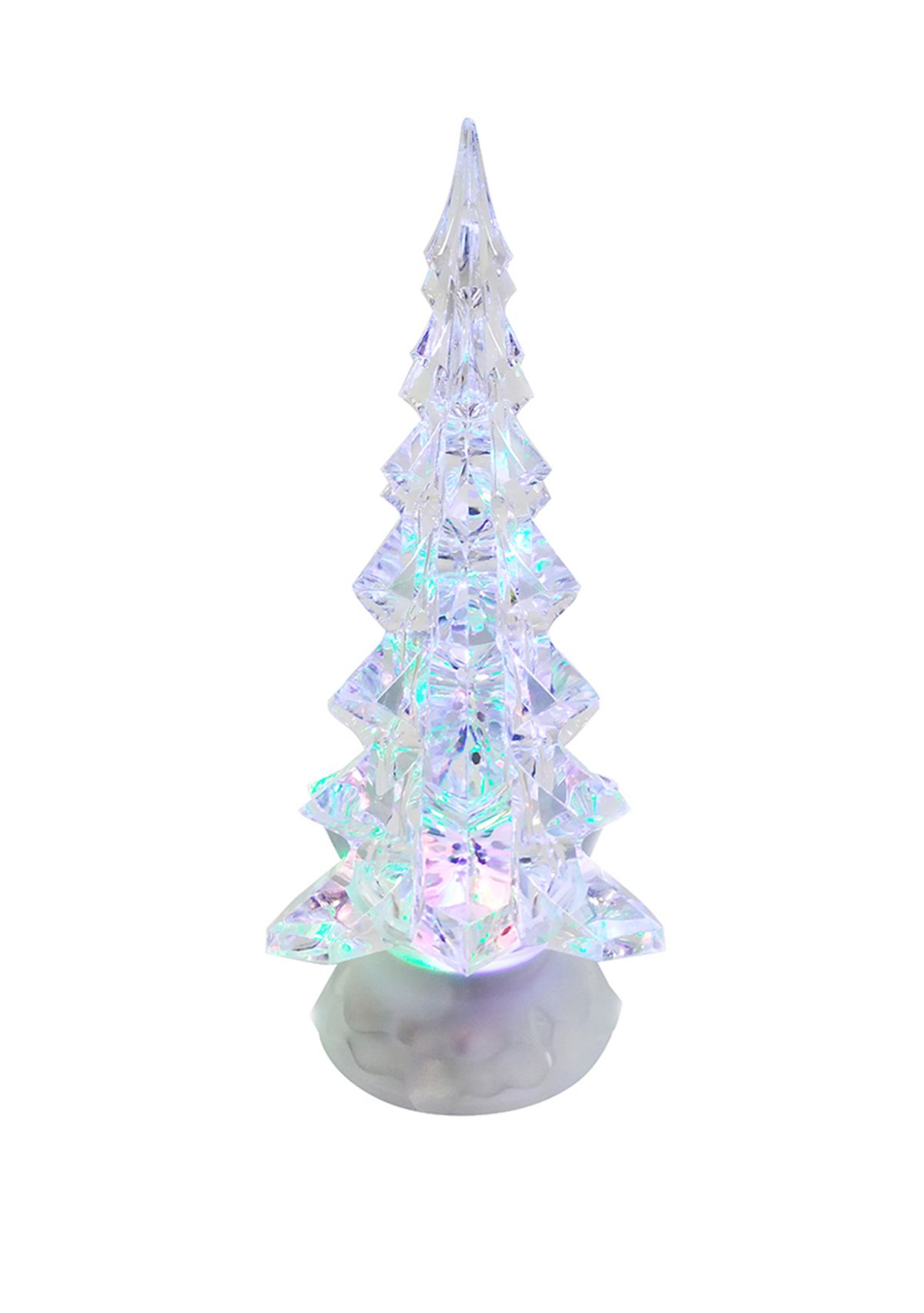 10.25 Inch Battery Operated LED Clear Tree Table Piece with Motion
