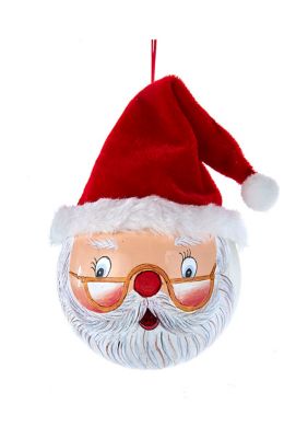 Santa Glass Ball Ornament