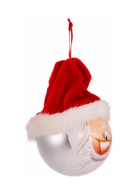 Santa Glass Ball Ornament