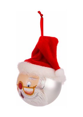 Santa Glass Ball Ornament